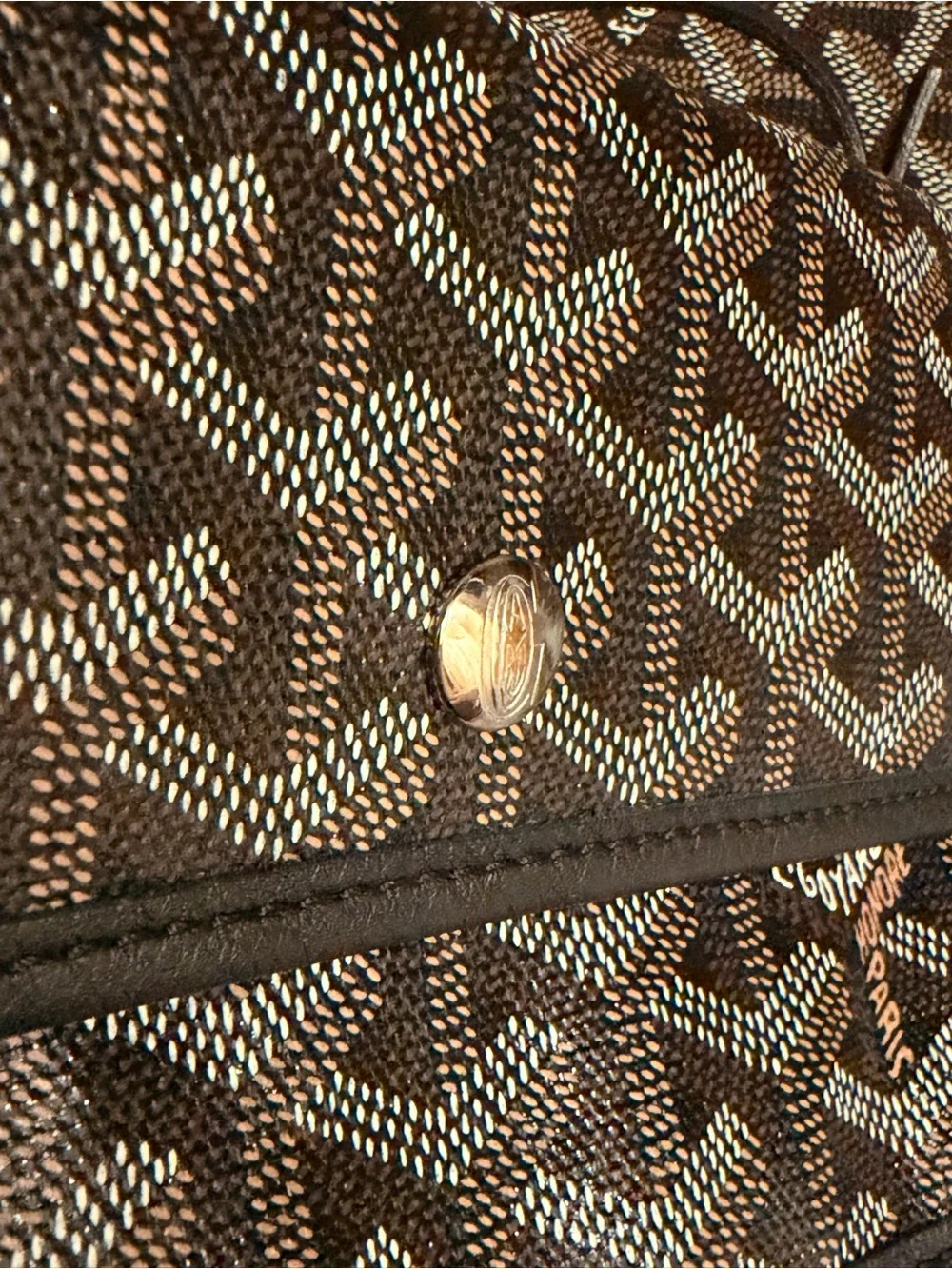 Goyard Saint Louis GM tote in Black and Brown Goyard Canvas - Picture 8 of 16
